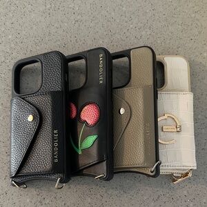 Bandolier Leather Wallet iPhone 14 Pro bundle